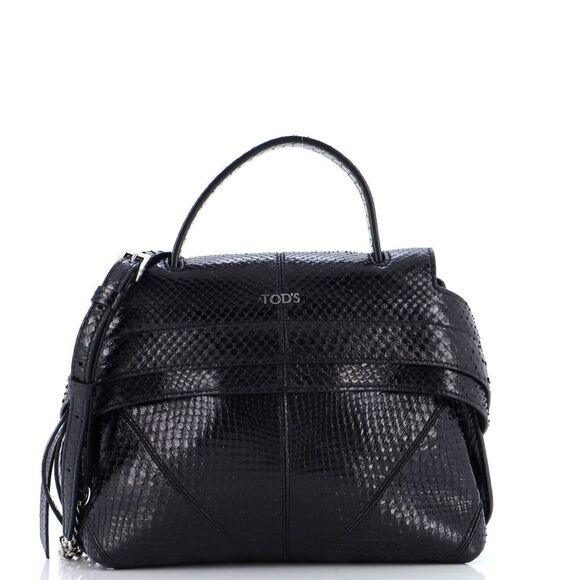 Tod's Wave Bag Python Mini Black - Picture 1 of 8